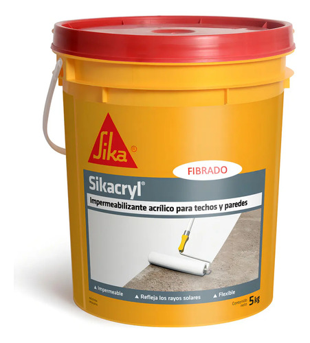 Impermeabilizante Sikacryl Fibrado 5kg Kirkor - Sas