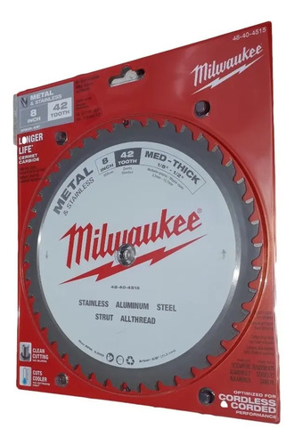 Disco De Corte Para Metales Milwaukee 42 Dientes 6370-59 Blanco - Imagen 4