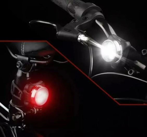 2 Luces De Bicicleta Delantera Trasera 3 Leds Usb Recargable - Imagen 4