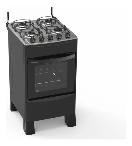 Cocina A Supergas Futura Selecta Negra
