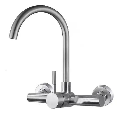 Monocomando Palito Cocina Pared Rimontti Satinado Acero Inox