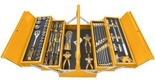 Set De 59 Herramientas + Valija Metalica Htcs15591 Ingco Ind