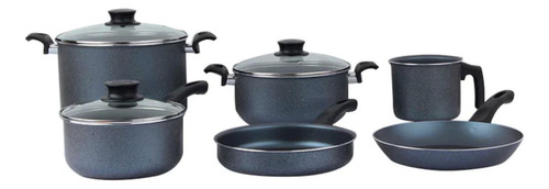 Juego Bateria Ollas Cocina Tramontina Paris Granito 9pzs Col - Imagen 3