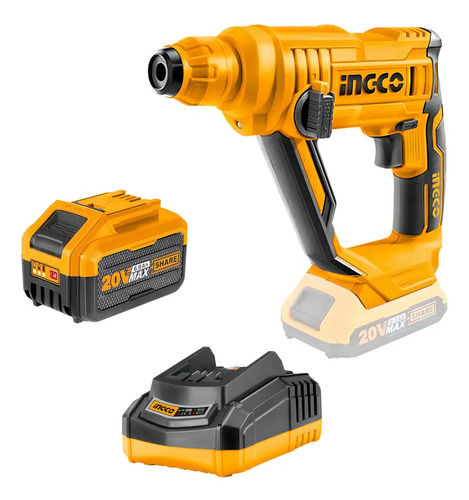 Martillo De Batería Carreg Ingco Crhli20168 Sds-plus De 20 V Naranja - Imagen 2
