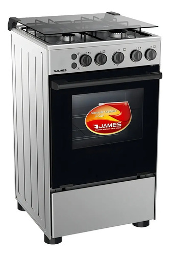 Cocina James C510 Color Inox Con Puerta Con Visor