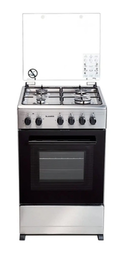 Cocina James Combinada C 555 Tks Inoxidable 4 Hornallas Inox
