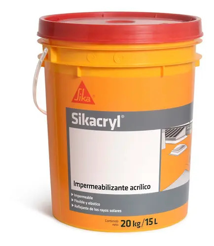 Sikacryl Impermeabilizante Acrílico Techos 20 Kg Blanco Brillante