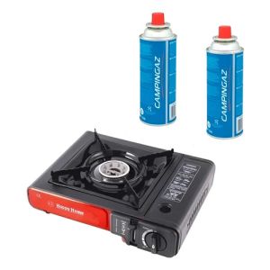 Anafe Portátil Gas Butano + 2 Cartuchos De Gas Butano