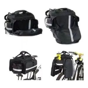 Bolso Con Alforjas Para Parrilla Bicicleta 2 En 1 Bolso Mano