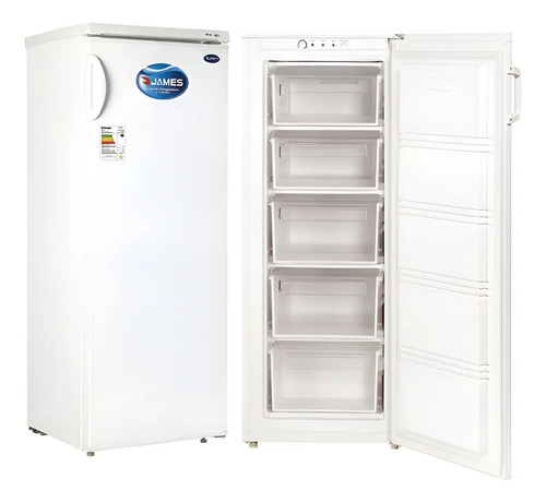 Freezer Vertical James J261kn 5 Cajones 187 Lts Color Blanco