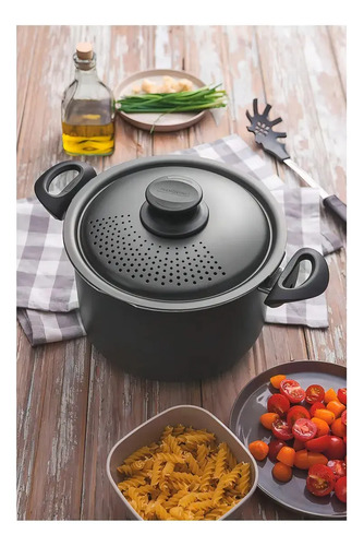 Olla Pastas Cacerola Teflon Tramontina Tapa 24 Cm 7,3 Lts - Imagen 4