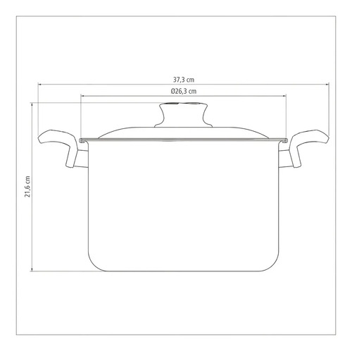 Olla Pastas Cacerola Teflon Tramontina Tapa 24 Cm 7,3 Lts - Imagen 6