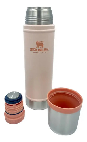 Termo Stanley Rosado 600 Ml Original Kirkor 24 Hrs Caliente - Imagen 2